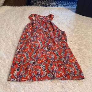 Pixley‎ Red Paisley V Neck Tank Top Size L